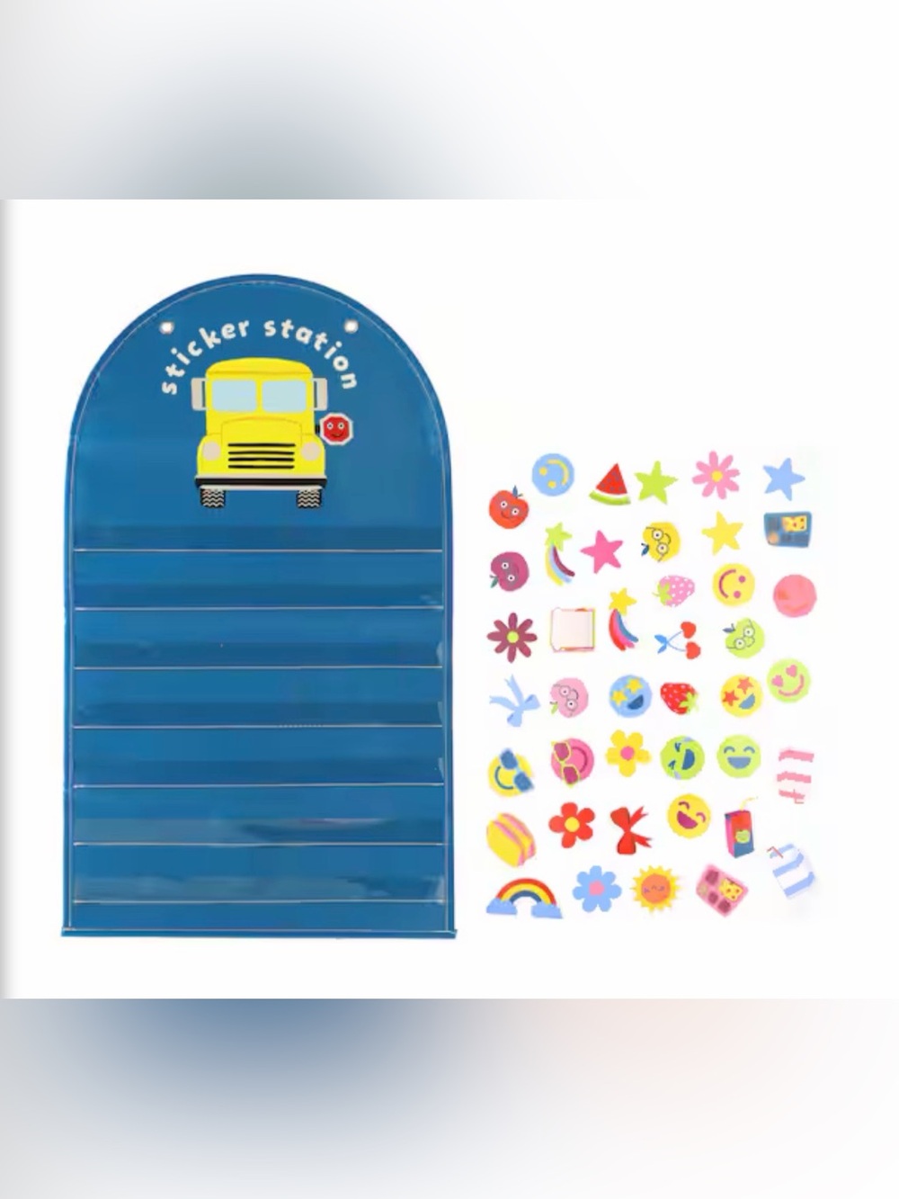 Teacher Classroom Decor - B2C Sticker Station Reward Board & Hooks - New